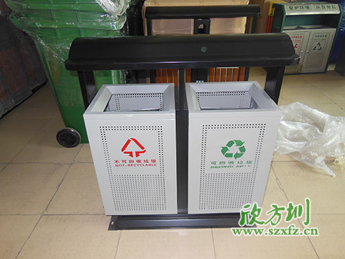 貴陽物業戶外鋼板沖孔垃圾桶，客戶的二次選擇。
